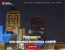 Tablet Screenshot of desmoinesbusinessgroup.com